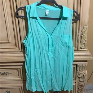 Teal sleeveless top
